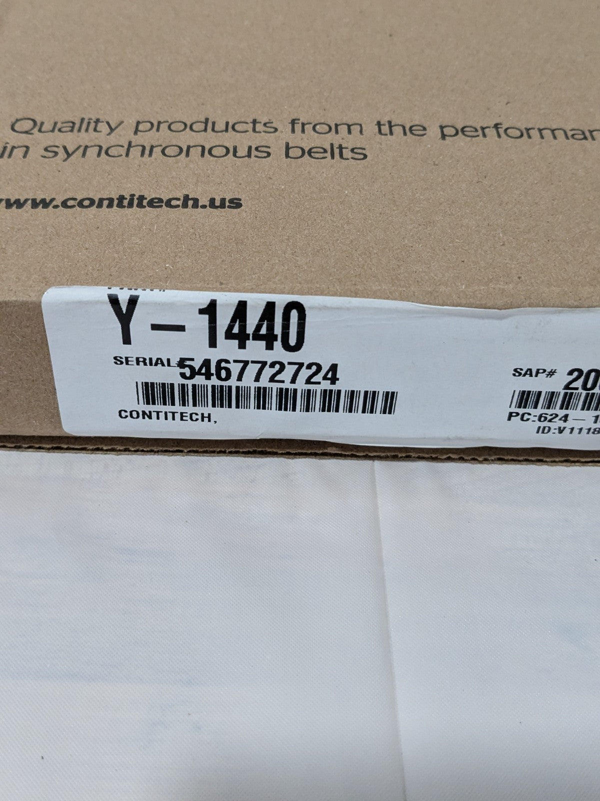 Continental Helical Offset Industrial Timing Belt, 180 Teeth Y-1440