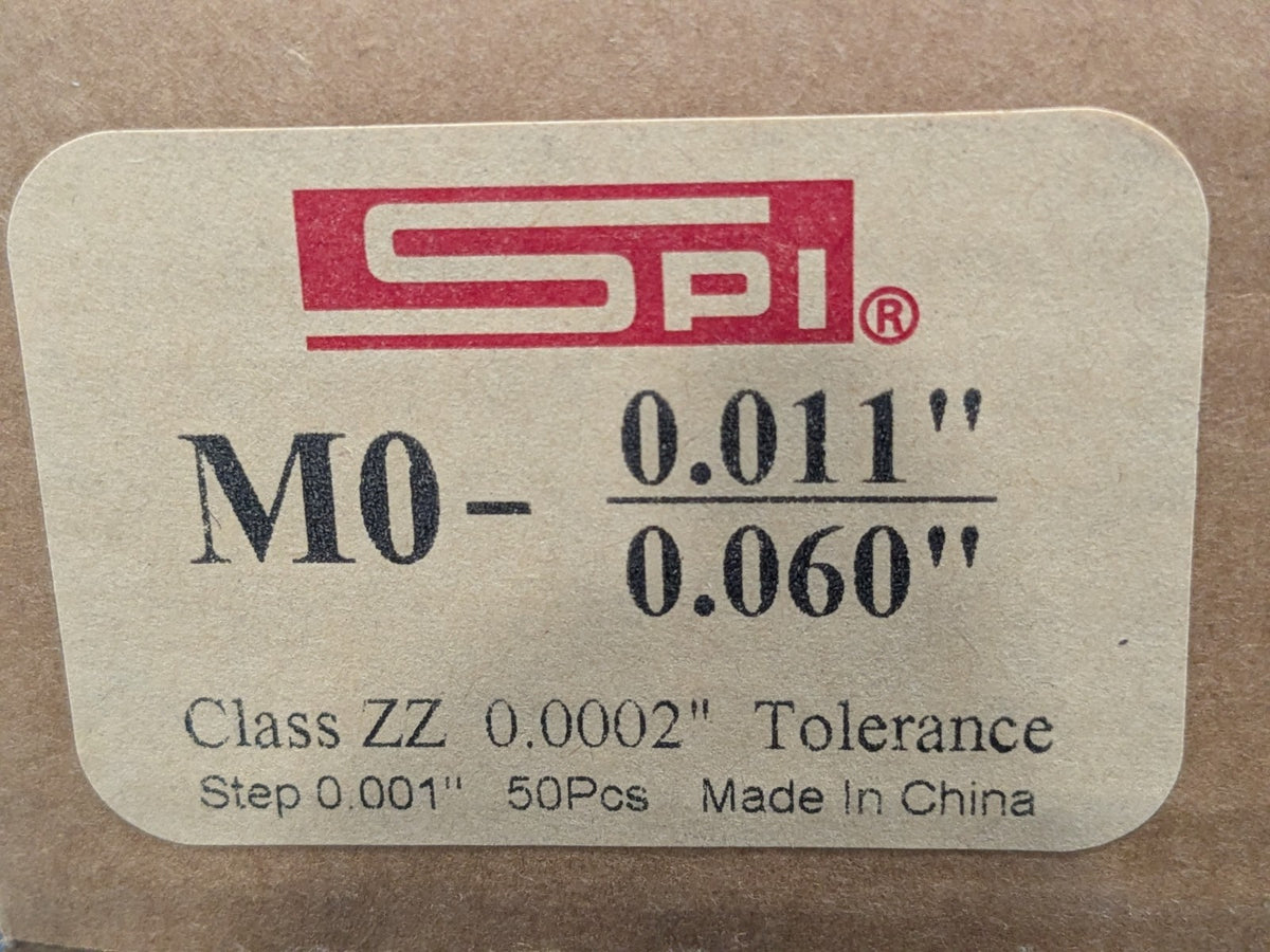 SPI 50 Piece Pin Gage Set 0.011 to 0.06" Minus Class ZZ 22-146-5