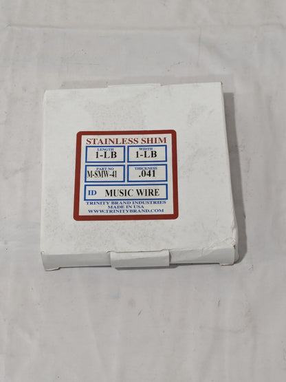 TBI Music Wire Coil: 302 & 304 Stainless Steel, 0.041" Dia, 223' Long M-SMW-41