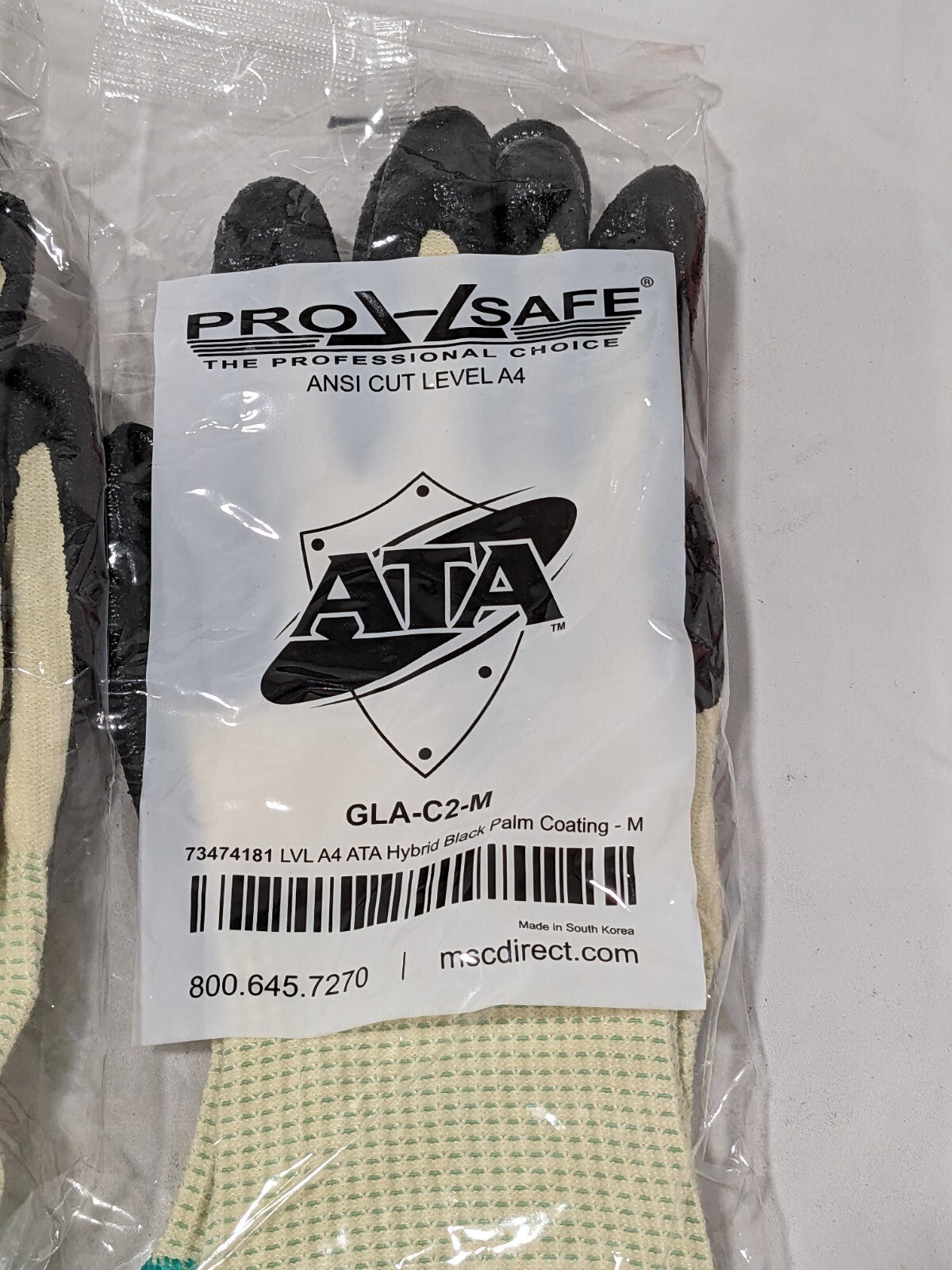PRO-SAFE Cut-Resistant & Puncture-Resistant Gloves Sz M Qty 2 Pairs GLA-C2-M