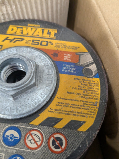 DEWALT Cutoff Wheel 4-1/2" Dia, 0.0450" Thick, 5/8" Hole Box of 1