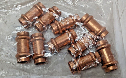 10 PACK PROFLO 1/2" Copper Press Couplings (Less Stop) PFXPPSCD