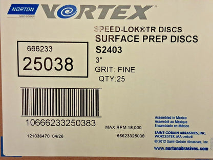 Norton Quick-Change Discs Type R 3" Dia Non-Woven 66623325038