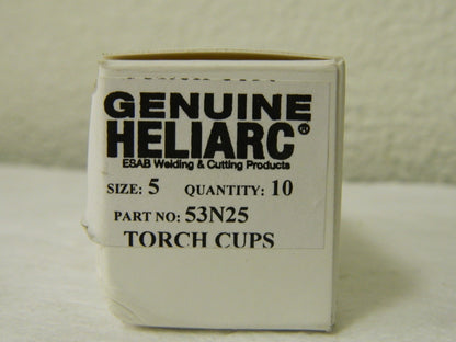 ESAB Genuine Heliarc Ceramic Cups 5/16" #5 Spare Part 10 Pack 53N25