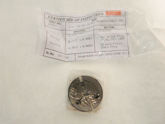 GF Gage 1/4-20 No Go Single Ring Thread Gage R0250202ANK