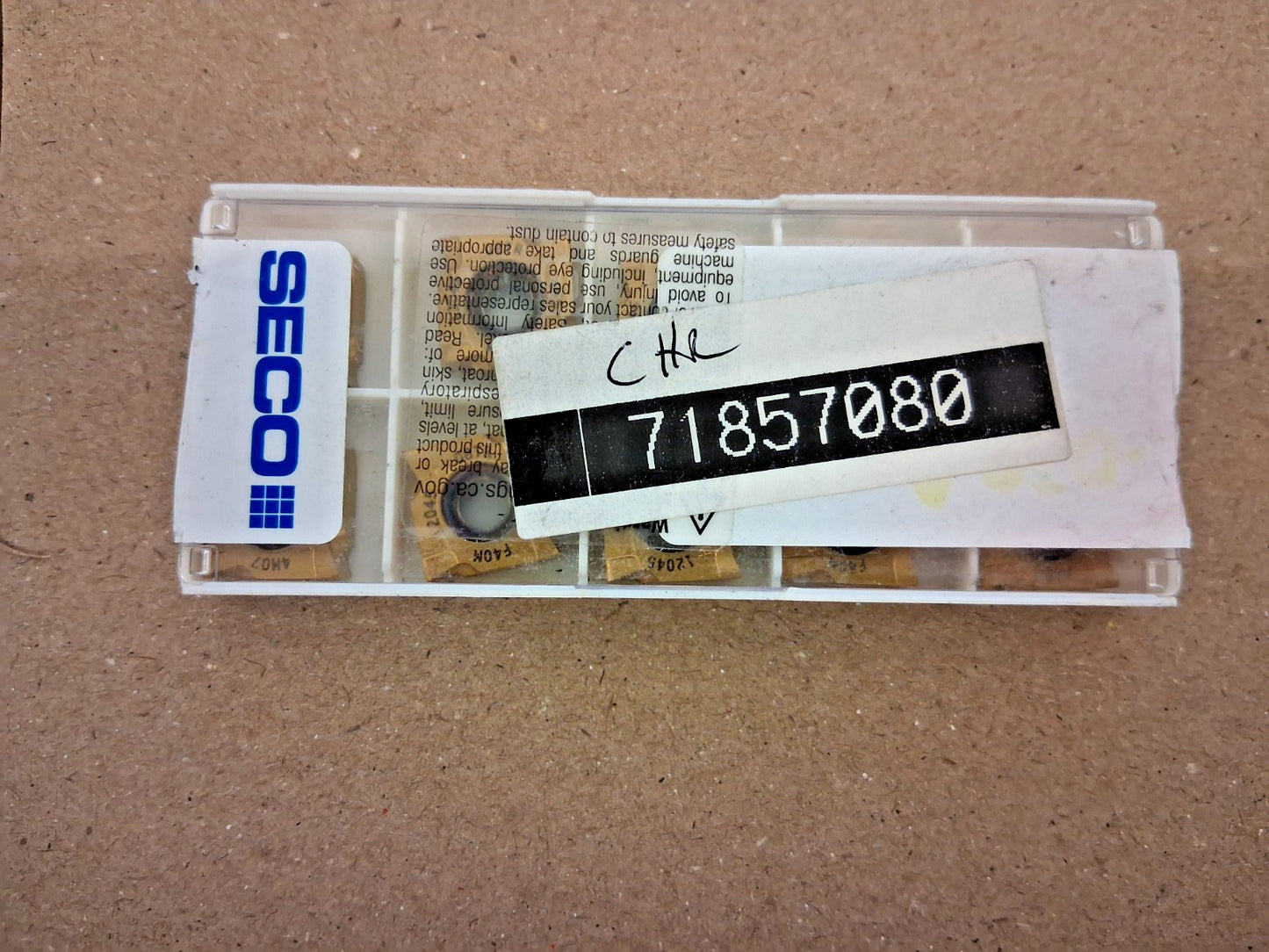 Seco Carbide Milling Inserts QTY10 ANSI SNHQ1204508TR4-M07 02526627