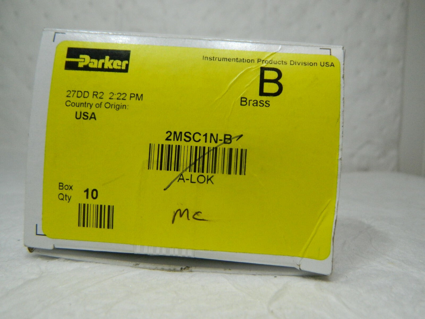 Parker 1/8" OD 1/16 MPT Brass Compression Tube Male Connector Qty 10 2MSC1N