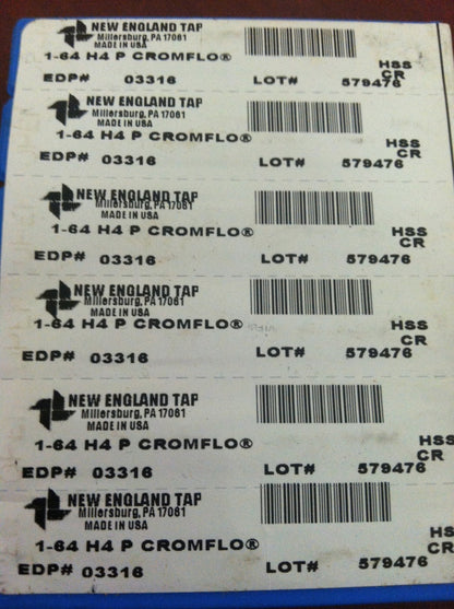 New England Tap 1-64 H4 P CROMFLO Taps Lot of 12  03316
