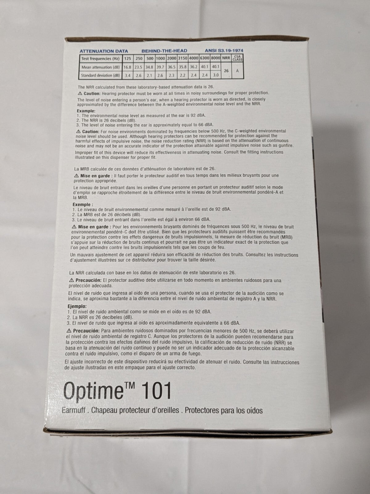 3M Peltor Optime 101 Black Behind-The-Head Earmuffs 7000002329