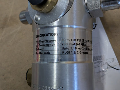 Pro Lube Air Operated Grease Pump Assembly 38 Oz/min. 50:1 Ratio 30 to 150 PSI