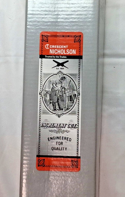 Nicholson American-Pattern File 12"L Flat Double 1-5/32"W 9/32"T 06084N