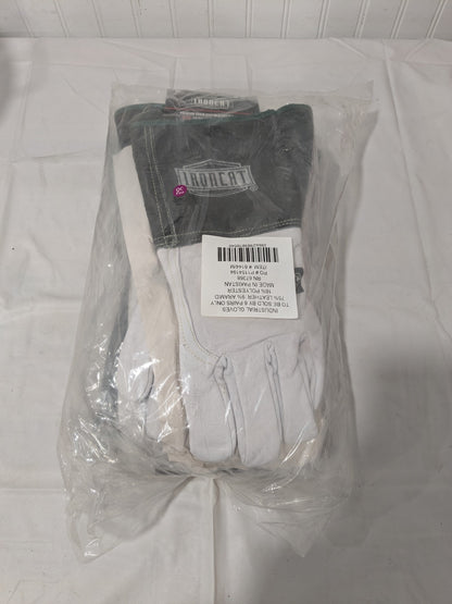 Ironcat Welding Gloves: Sz M, Leather & Synthetic Leather 6 Pairs 6144/M