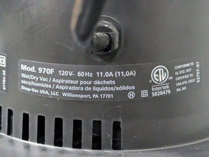 Shop Vac Electric 2-Stage Wet / Dry Vacuum Head for 55 Gal. Drums 3 HP 120v