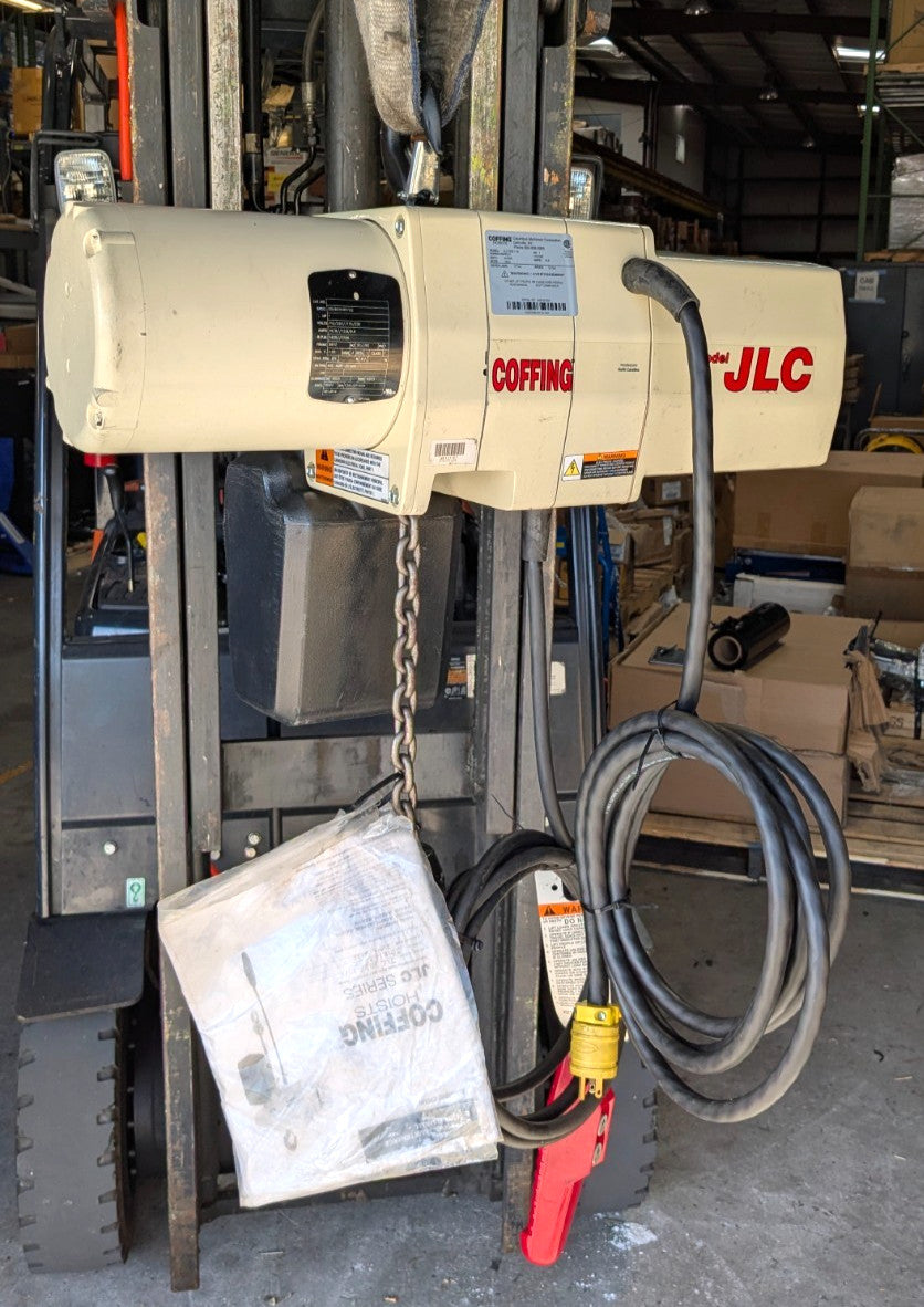 COFFIN JLC 1/2 Ton Chain Hoist  115 / 230V  1000LB Capacity  **Lightly Used**