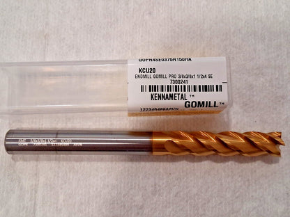 Kennametal Square End Mill 3/8" Dia 1-1/2" LOC 7300241