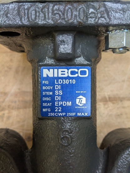 Nibco Ductile Iron Lug Type Butterfly Valve w/ Lever Lock Handle 6" Pipe NL
