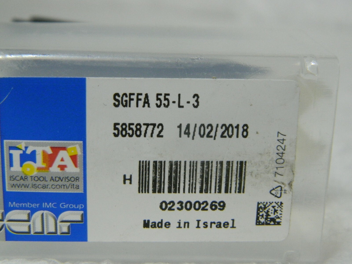 Iscar  Indexable Grooving Blade 3mm Min Width x 25mm Max Depth SGFFA LH 2300269
