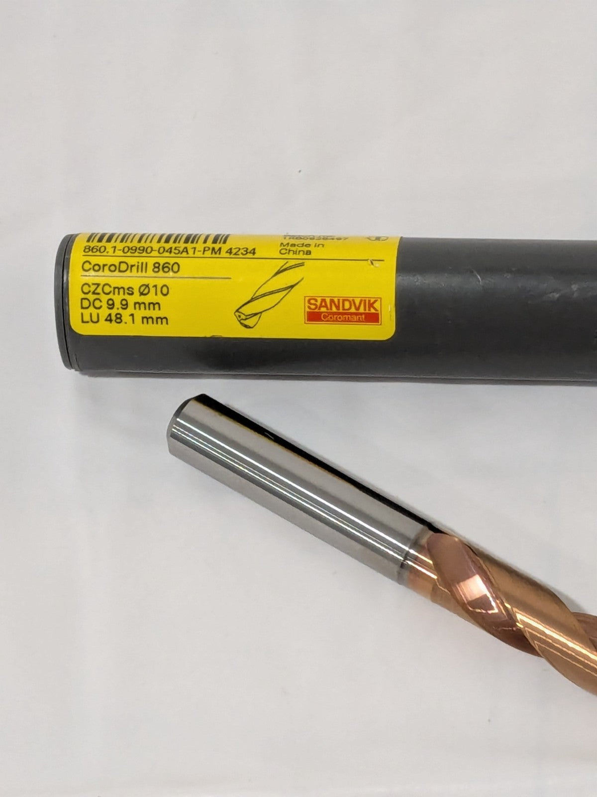 SANDVIK Jobber Length Drill Bit: 27/64", 145° Point 860.1-0870-045A1-PM 4234