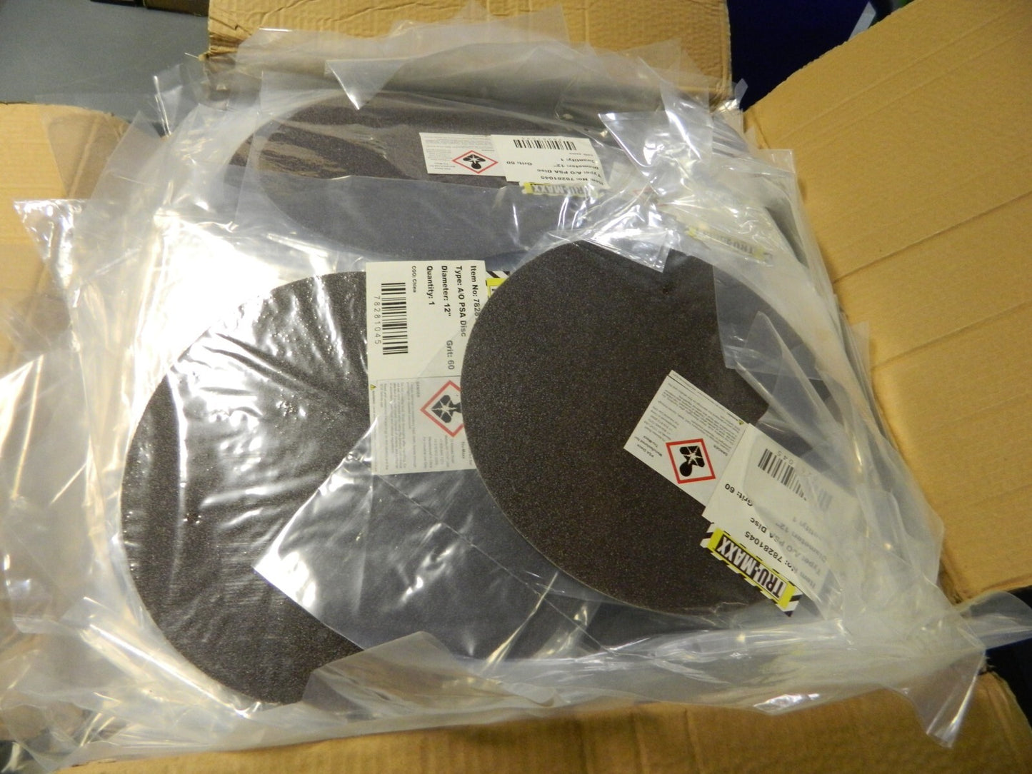 TRU-MAXX 12" Dia, 60 Grit, Aluminum Oxide Medium Grade Qty 80 78281045