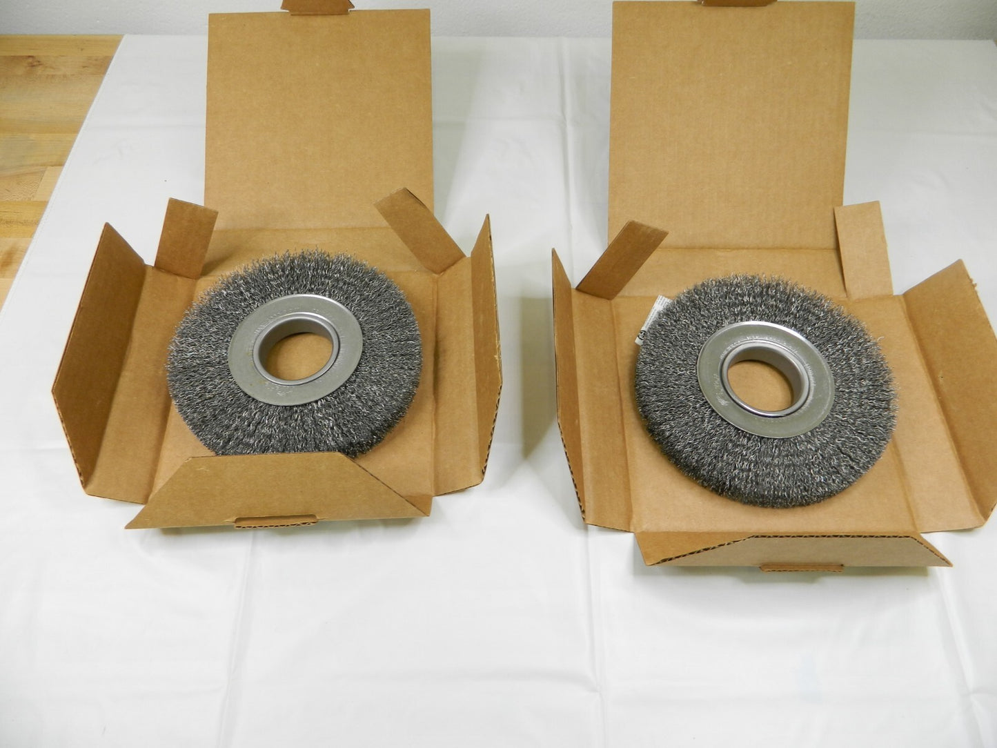 WEILER Wheel Brush: 7" Wheel Dia, Crimped 5/8" Hole, 6,000 RPM Qty 2 93632