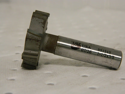 PRO Shank Connection Woodruff Keyseat Cutter1-1/2"x3/8"8 Teeth 0203763
