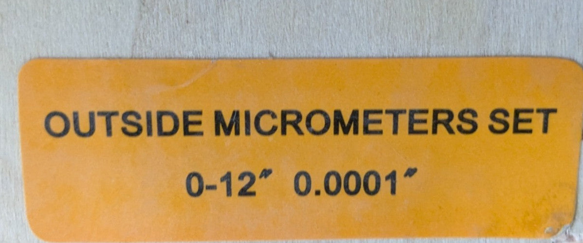 Fowler 9 Piece Outside Micrometer Set 0 - 12" Range 52-215-012-1 PARTS/REPAIR