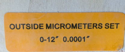 Fowler 9 Piece Outside Micrometer Set 0 - 12" Range 52-215-012-1 PARTS/REPAIR