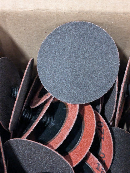 (100) Norton Quick-Change Disc: Type R, 2" Dia, 120G, Aluminum Oxide 69957399712