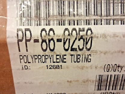 Parker Polypropylene Tube 3/8" ID x 1/2" OD 250Ft L PP-86-0250