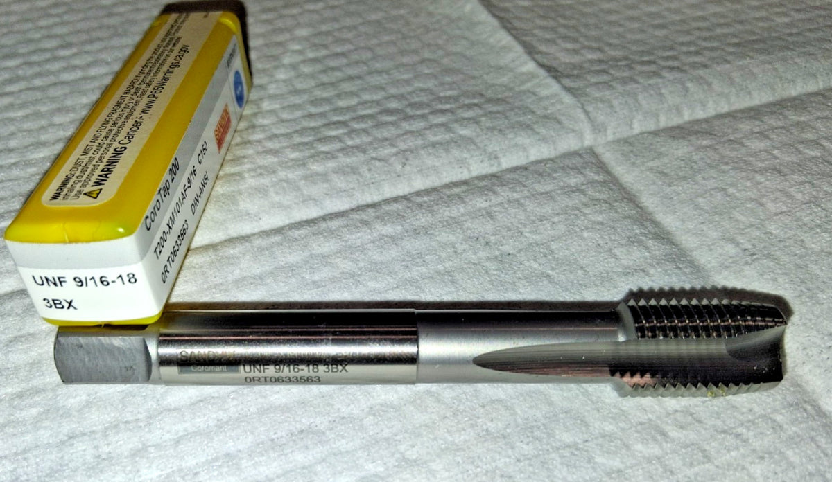 Sandvik Coromant 200 9/16-18 3BX 3FL COROTAP HSS SP PLUG TAP T200-XM101AF