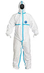 (25) DuPont Tyvek 600 Coveralls w/ Elastic Cuffs, Hood & Serged Taped Seams Sz L