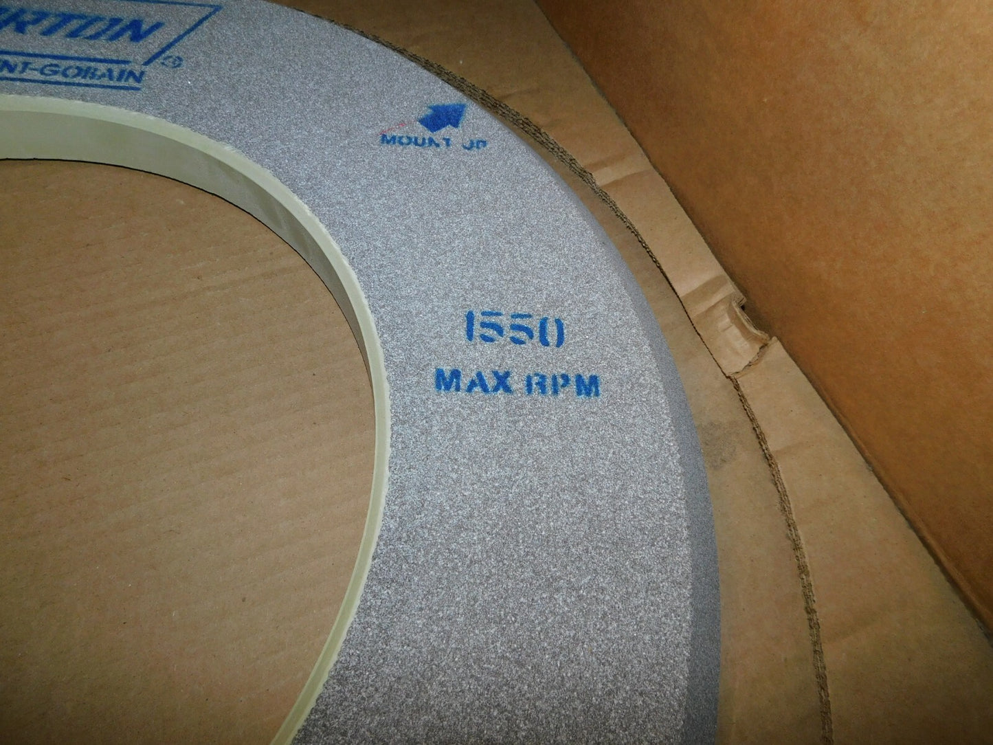 Norton Surface Grinding Wheel 21" Diam x 12" Hole x 1-1/4" Thick
