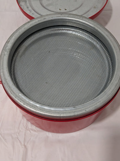 Eagle 2 Quart Capacity, Coated Steel, Red Bench Can B602