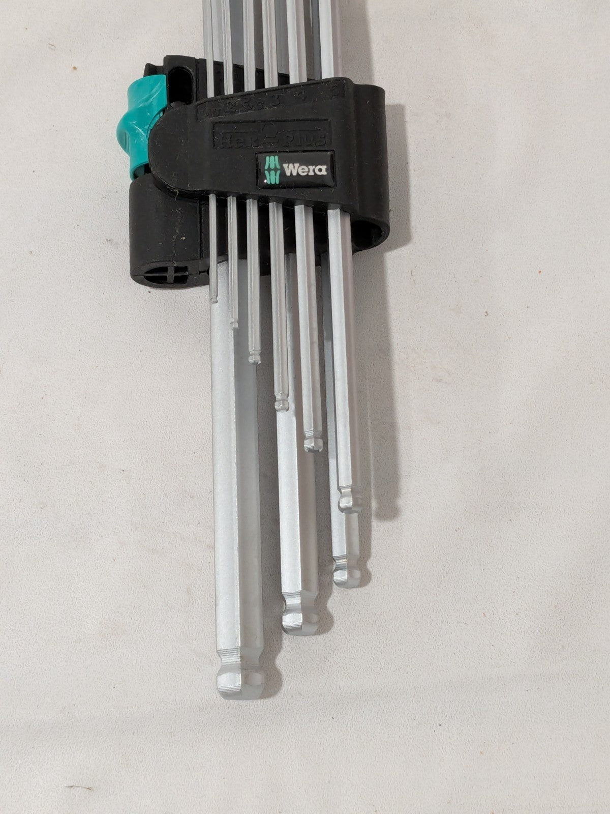 Wera 9 Pc Hex Key Set: Ball End, L-Handle, Metric 05022087001