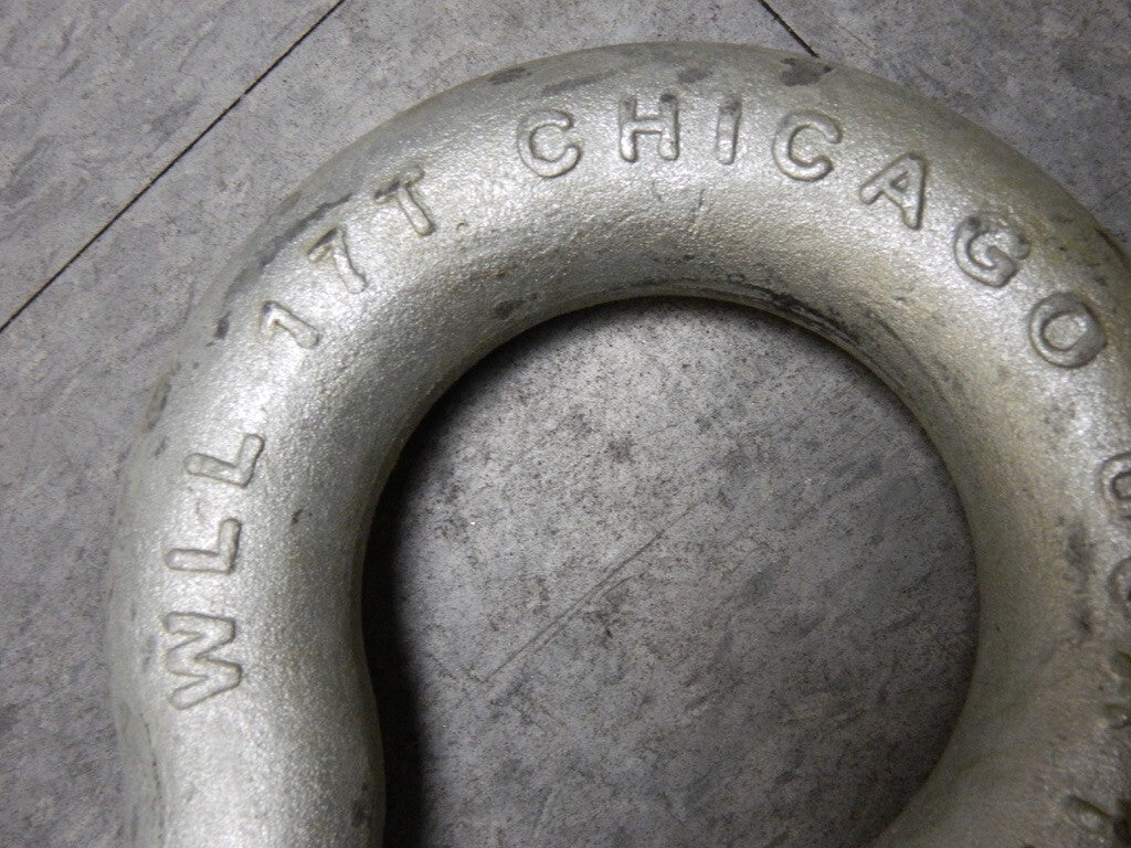 1-1/2 Nominal Chain Size, 17 Ton Carbon Steel Screw Anchor Shackle