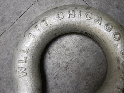 1-1/2 Nominal Chain Size, 17 Ton Carbon Steel Screw Anchor Shackle