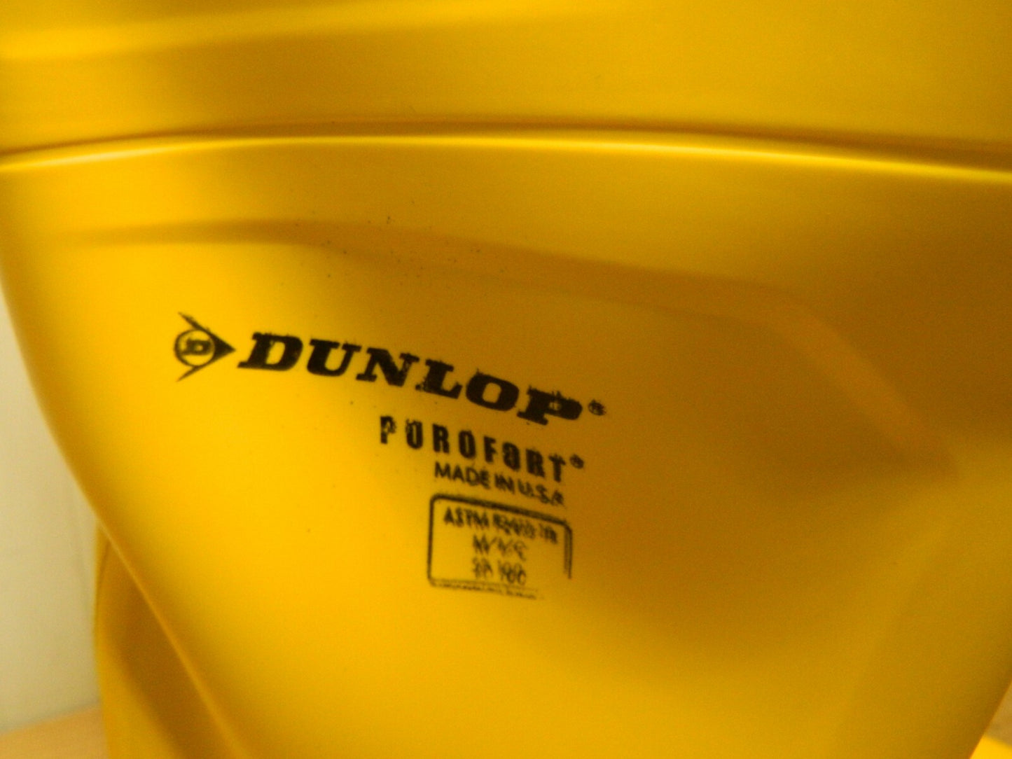 DUNLOP Rubber Boot Unisex 14 Knee Steel Toe Polyurethane Black Yellow