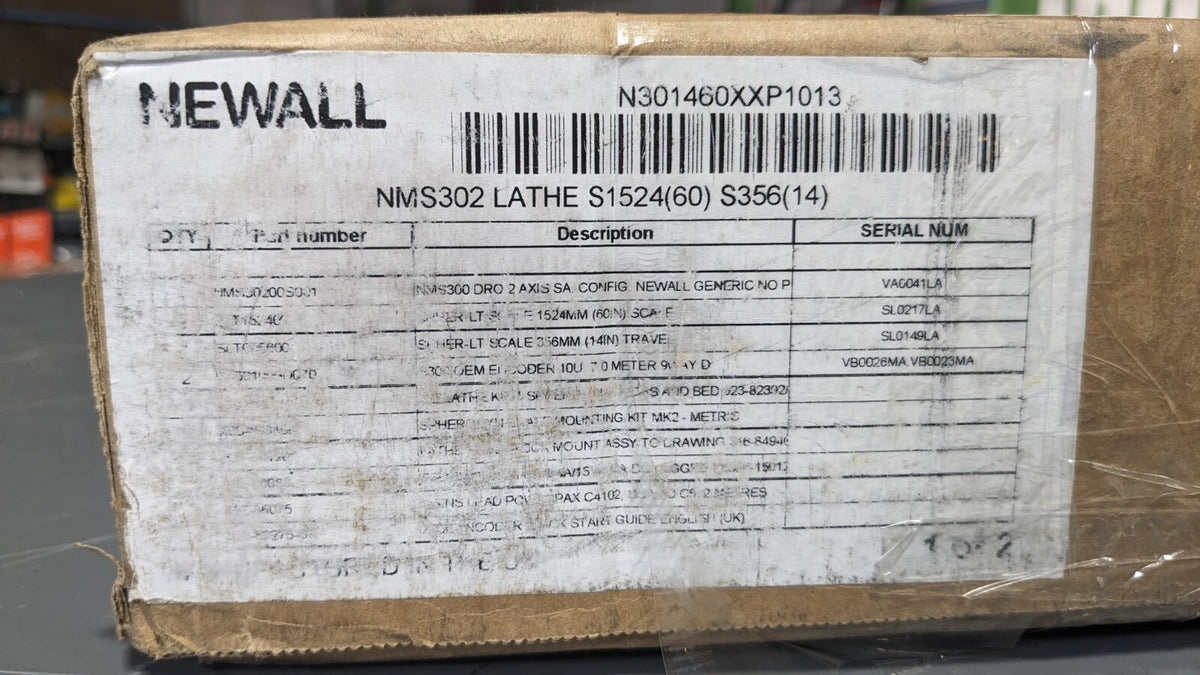 NEWALL Lathe DRO System 2 Axes Inductive Scale 14" X-Axis 60" Z-Axis I