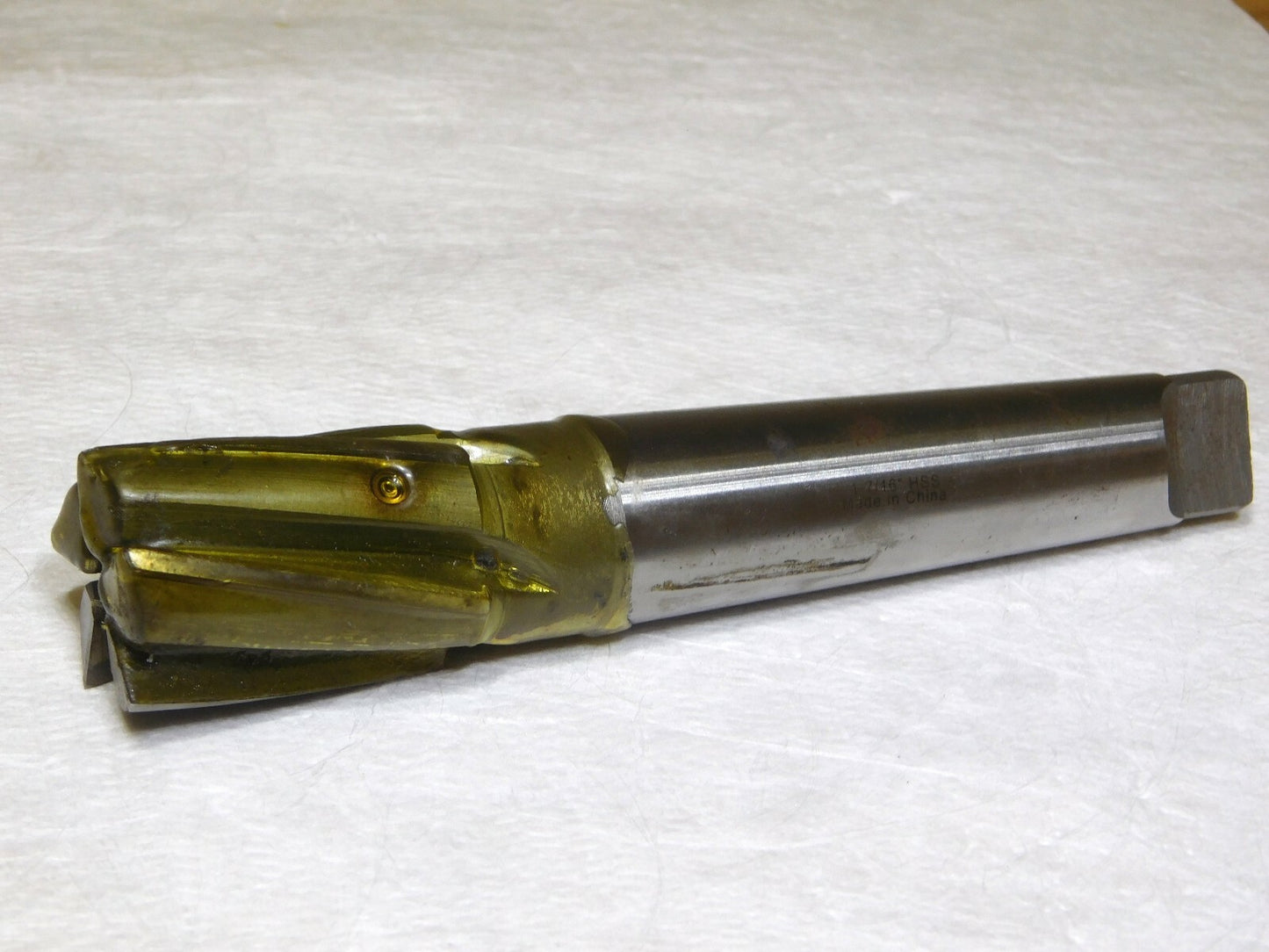 HSS 4MT Interchangeable Pilot Counterbore 1-7/16 Dia 5Fl 7-7/8 OAL" 08781288