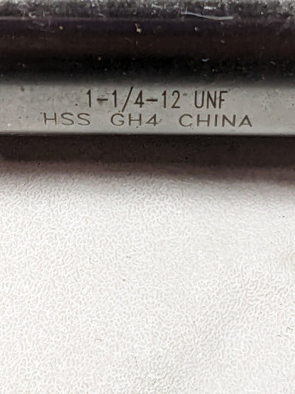 Interstate Straight Flute Tap: 1-1/4-12 UNF, 6 FL, Bottoming Chamfer 04489464