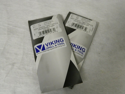 Viking Drill High Speed Jobber Length Drill 3/8" HD-3 Flat Shank Qty 12 405