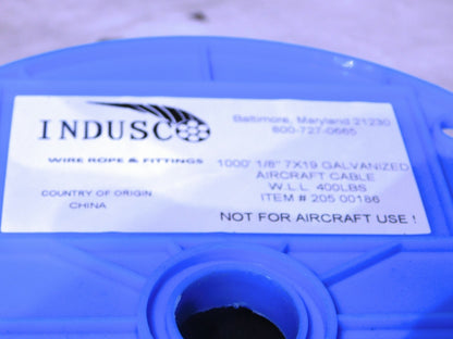 WorkSmart Galvanized Steel Wire Rope1/8” Dia 7”x19” Strand Core 770Ft WS-MH-Wire