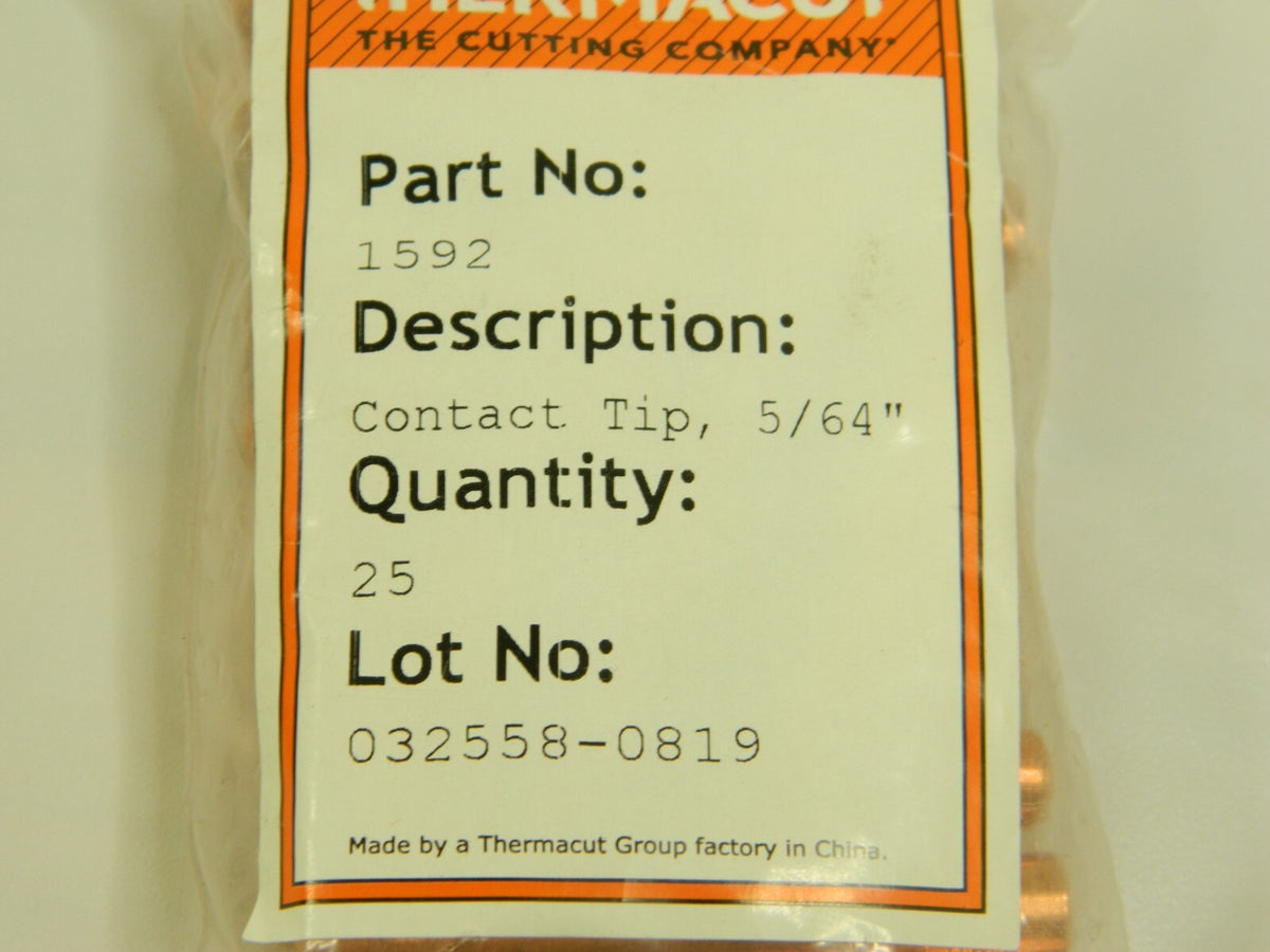 Thermacut 5/64" Wire OD, MIG Welder Contact Tip Qty 25 1592