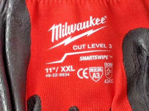 Milwaukee Tool Cut-Resistant Gloves QTY3 Size 2XL 48-22-8934