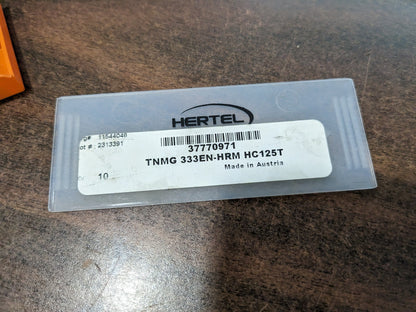 HERTEL Turning Insert 10ct: TNMG 333ENHRM HC125T, Carbide 1000292