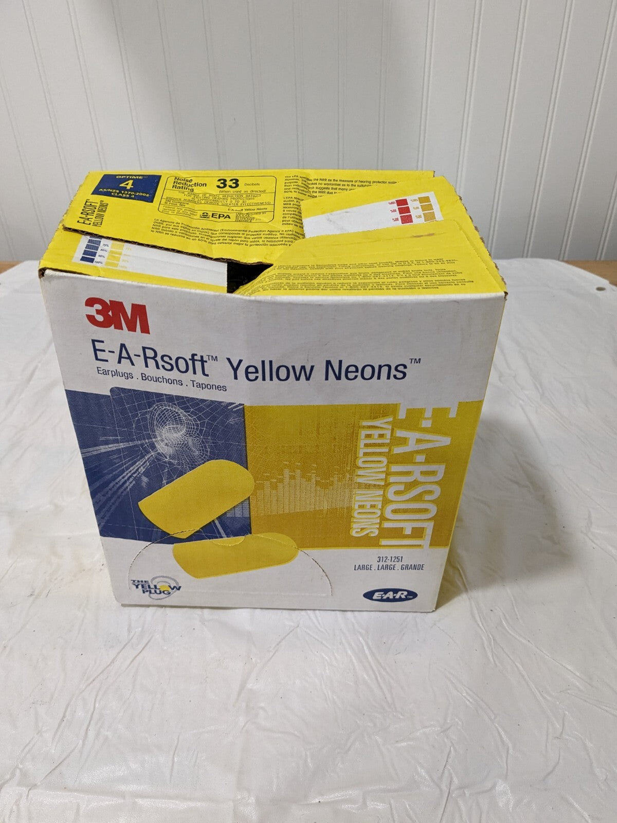 3M Earplugs: 33 dB, Foam, Bullet, Roll Down, Uncorded Sz L Qty 200 7000127175