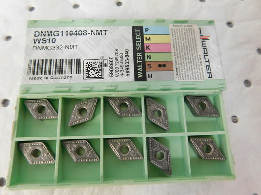 Walter DNMG332 NMT Grade WS10 Carbide Turning Insert QTY 10 5908607