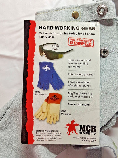 QTY2 MCR Safety Leather Shoe Covers Flame-Resistant Spat 38505MW