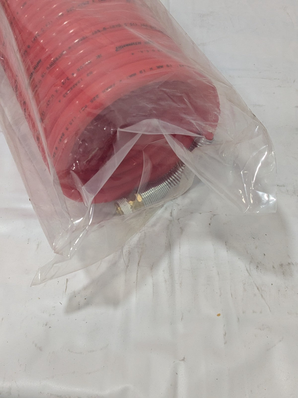 JP Coiled & Self Storing Hose: 3/8" ID, 50' L, Male Swivel x Male Swivel