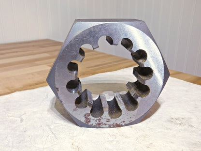Interstate Carbon Steel Hex Rethreading Die 3-1/8-8 UNS 2 Thick 79770897